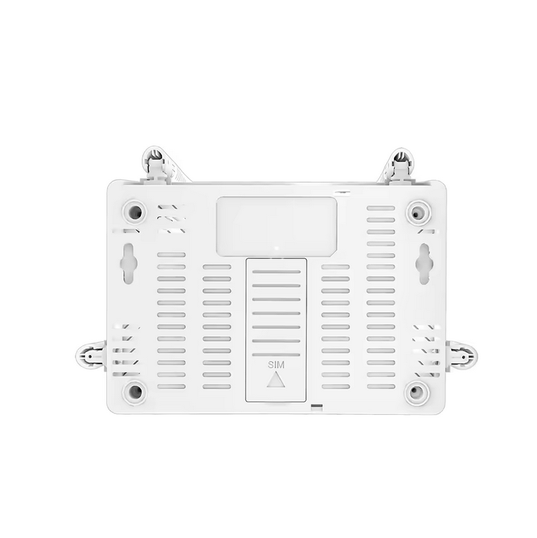 XM310 modemo apačia su ventiliacijos angomis ir tvirtinimo vietomis